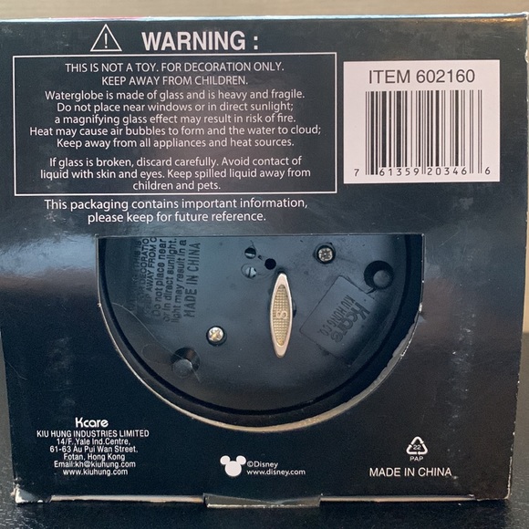 NIB Disney Graduation Mickey Mouse wind-up Musical Water-globe "Congrats Grad" - Picture 7 of 7